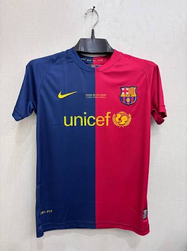 Barcelona 2008/09 Retro “Messi” - Embroided Logos - Size : M & L - Premium Quality